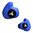 Bouchon d'oreille moulé sur mesure, bleu