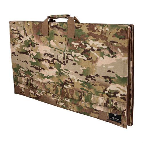 La Crosstac Precision LR Shooting Mat offre un support pour bipied, se déploie à plat et garde la saleté à l'intérieur, parfaite pour les tireurs exigeants.