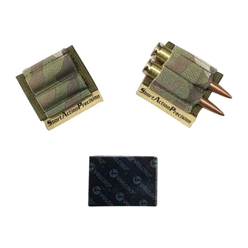 Garde deux cartouches à portée de main avec le SAP Two Round Holder, facile à fixer avec Velcro près du port d'éjection de ta carabine.