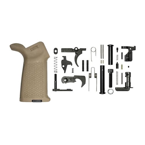 Améliore ton AR-308 avec le kit de pièces Aero Precision M5, incluant une poignée Magpul MOE, des pièces de qualité et tout le nécessaire pour un montage facile.
