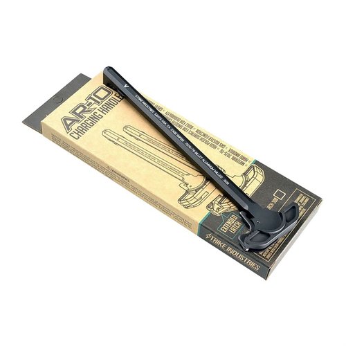 Le ARCH Charging Handle 308 de Strike Industries est durable, ergonomique et dévie les gaz nocifs, offrant une manipulation fluide pour ton AR10.