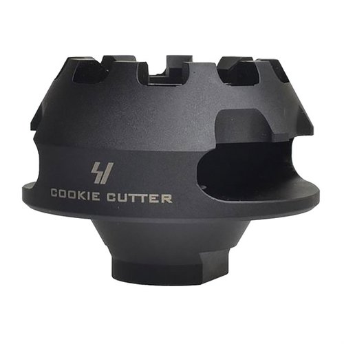 Le COOKIE CUTTER COMP réduit considérablement le recul et compense la montée du canon, idéal pour les SBR et AR-Pistols, tout en servant de briseur de verre!