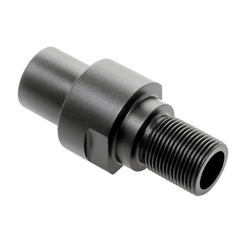 L'adaptateur de filetage PS90 de CMMG convertit les filetages M12X1.0LH en 1/2-28 TPI, te permettant d'utiliser facilement des dispositifs de bouche standard.