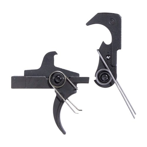 Le CMMG Mil-Spec Trigger Kit te fournit tous les composants nécessaires pour ajouter un trigger semi-auto style M16 à ton AR-15, idéal pour toute construction!