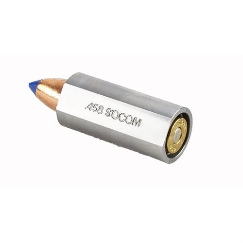 Le CARTRIDGE GAUGE .458 SOCOM de WILSON COMBAT vérifie la longueur totale, assure un bon headspace et évite le sur-dimensionnement pour un tir précis.