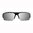 HELIX lunettes polarisées monture noire verres gris miroir argenté