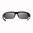 HELIX lunettes polarisées monture noire verres gris miroir argenté