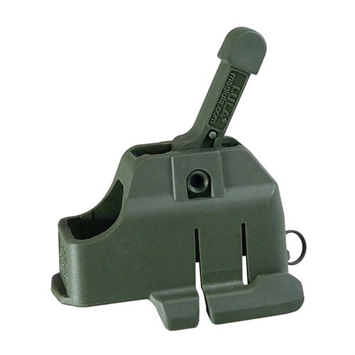 Charge tes chargeurs AR-15/M16 rapidement avec ce chargeur léger en polymère renforcé qui protège tes doigts et prolonge la durée de vie des chargeurs.