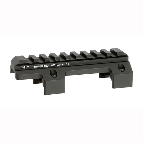 Le montage Picatinny supérieur Midwest Industries pour MP5 te permet d'ajouter facilement des optiques et accessoires, sans retirer le garde-main d'origine.