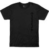T-shirt en coton noir, logo vert, taille L