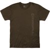 T-shirt coton marron moyen, logo vert