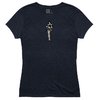 T-shirt femme Hula Girl tri-blend bleu marine 4XL
