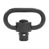 Attache pivotante simple renforcée à bouton-poussoir 1,25" noire