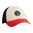 Casquette trucker beige/noire/rouge