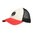 Casquette trucker beige/noire/rouge