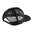 Casquette snapback noire avec filet noir et écusson hexagonal en caoutchouc olive