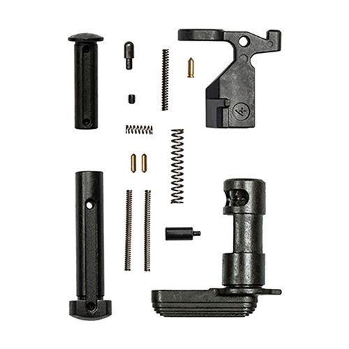 Le kit de pièces inférieures EPC d'Aero Precision te fournit tout ce qu'il te faut pour assembler ton lower receiver, sans le FCG, la poignée ou le garde-trigger.