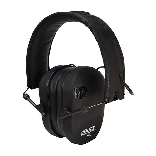 Les écouteurs Radians Vertex™ offrent une protection auditive avec microphones stéréo, batterie Li-ion rechargeable et design ultra-compact, parfait pour le tir.
