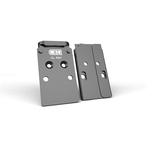La plaque de montage V4 MIL/LEO pour Glock est en aluminium 6061, anodisée, avec des postes de recul et des vis Torx pour une fixation optimale.