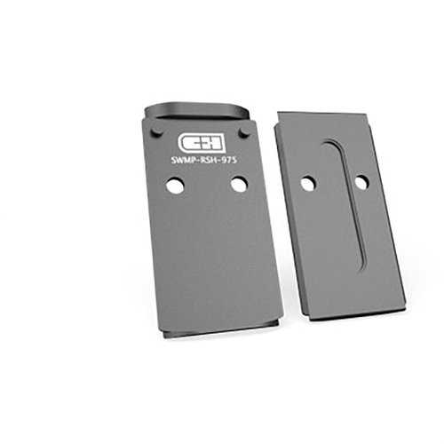 Améliore la durabilité de ton S&W M&P avec la plaque de montage C&H V4, conçue pour les optiques Trijicon RMR et Holosun, en aluminium 6061.