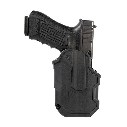 Le holster T-SERIES L2C de BLACKHAWK offre une rétention activée par le pouce pour une sécurité totale et un accès rapide, même dans les situations stressantes.
