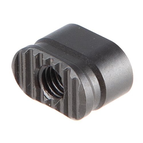 Le bouton de libération de chargeur AR-15 EMR-H est courbé et strié pour un meilleur confort, fabriqué en acier 4140, et conçu pour un usage optimal.