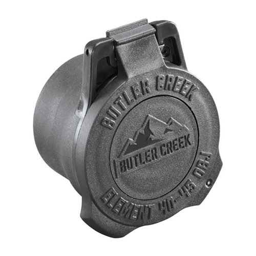 Les capuchons Butler Creek Element sont robustes, avec une manchon multi-flex et un disque imprimable pour les informations de vent et d'élévation.