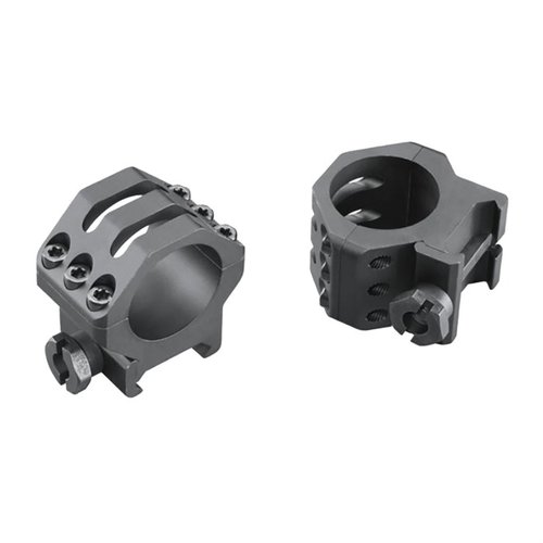 Les SIX-HOLE PICATINNY RINGS de Weaver offrent une sécurité maximale avec leurs 6 vis, un design amélioré et une finition anodisée Type-III pour les armes tactiques.