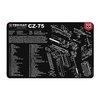 Le TEKMAT CZ-75 protège ta arme pendant le nettoyage avec un dessus en polyester doux et un fond en néoprène antidérapant, facile à nettoyer.