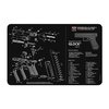 Le TEKMAT Pistol Gun Cleaning Mat protège ta Glock Gen5 avec un dessus en polyester doux et un dos en néoprène antidérapant, facile à nettoyer.