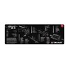 Le TekMat Ultra 44 est un tapis de nettoyage extra-long, imperméable et résistant, avec un schéma détaillé de ton arme pour un entretien facile.
