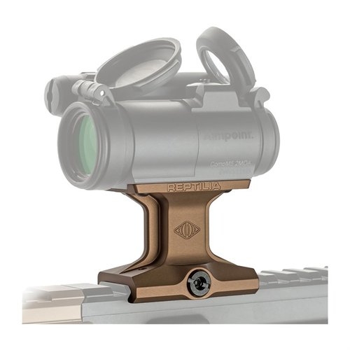 Le Aimpoint Micro DOT Mount™ de Reptilia est léger, en aluminium 7075-T6, et se fixe facilement sur un rail Picatinny à 1,93" pour un visuel optimal.