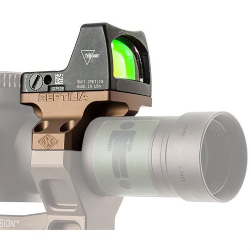 Le ROF-90 de Reptilia est un upgrade parfait pour tes montages de lunette, ajoutant un point de montage à 90° pour Trijicon RMR, tout en gardant une vue dégagée.