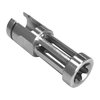 Le FLASH HIDER pour Ruger™ 10/22™ en acier inoxydable se fixe facilement sur le canon standard sans besoin de gunsmithing, offrant discrétion et performance.