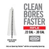 Les patchs Bore-Max Speed offrent une absorption supérieure, un nettoyage efficace sans peluches et une compression optimale pour un entretien rapide de ton arme.