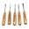 #106 Jeu basique de 5 ciseaux de sculpture sur bois, manches droites