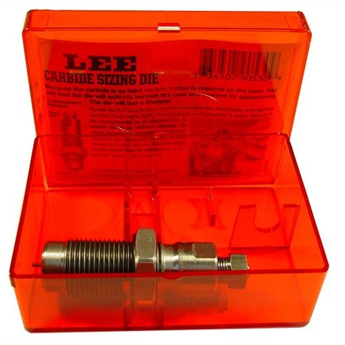 Les dies de sizing Lee Carbide pour 38 Special/357 Mag sont parfaits pour les cartouches à paroi droite, sans lubrifiant et conçus pour durer toute une vie.