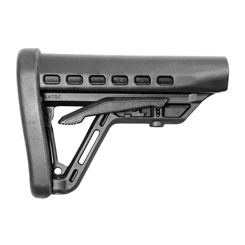Le crosse AR-15® Low-Profile de Archangel est légère, compacte, réglable sur 6 positions et compatible avec les tubes de buffer commerciaux, idéale pour un maniement rapide.