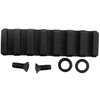 Rail avant profil bas en acier avec tenon QD noir