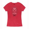 T-shirt femme motif crâne de sucre, mélange, rouge chiné XL