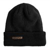 Bonnet gaufré en laine mérinos noir