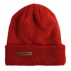Bonnet mérinos maille gaufrée rouge