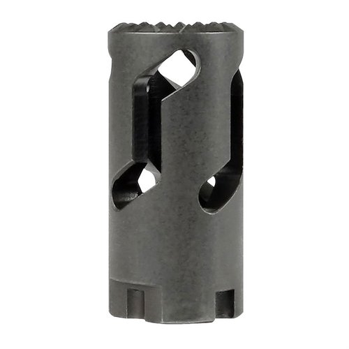 Le AK Flash Hider de Midwest Industries réduit le recul et le flash de bouche, en acier 4140, pour fusils AK avec filetage M14 x 1.0 LH, garanti à vie.