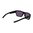 Lunettes monture noire/verres violets polarisés à miroir vert