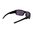 ASCENT Lunettes de tir monture noire, verres violets polarisés à miroir vert