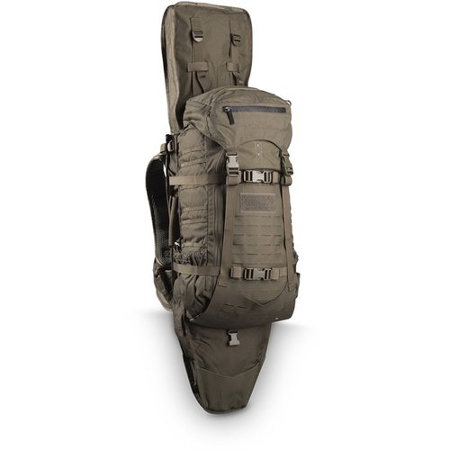 Le GUNSLINGER II PACK d'EBERLESTOCK offre une polyvalence totale avec un espace de rangement de 2 700 pouces cubes, un cadre Intex-II et une scabbard pour armes.