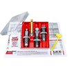 Le PACESETTER 3-DIE SET pour 7.7MM JAP inclut tout ce qu'il te faut : Full Length Sizing Die, Bullet Seating Die, Factory Crimp Die et plus, compatible avec toutes les presses 7/8"-14.