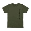 T-shirt coton vert olive, logo vert, LG