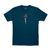 T-shirt HULA GIRL CVC bleu chiné M