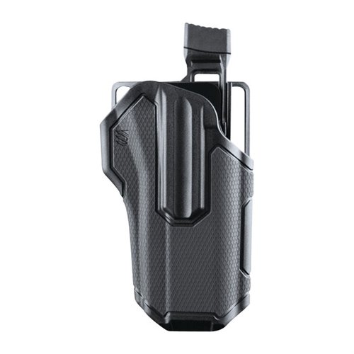 Le holster Blackhawk Omnivore s'adapte à plus de 150 pistolets semi-automatiques, offre une rétention active et un accès rapide grâce à son système de libération.